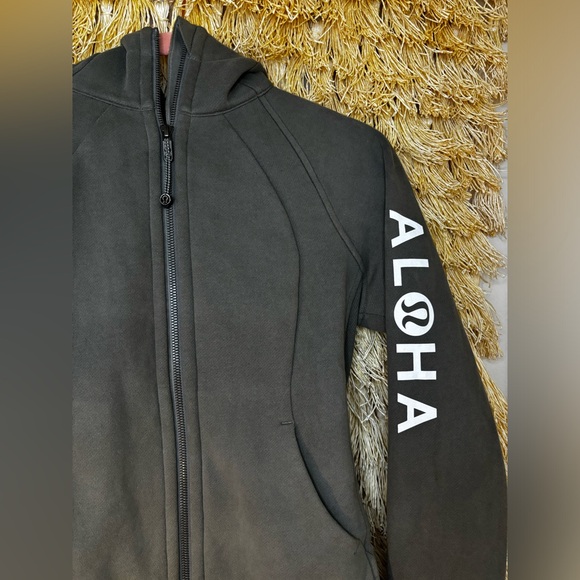 Lululemon RARE🦄Scuba Full Zip Hoodie🦄Grey Sage🦄ALOHA COLLECTION!🦄size 4 - Picture 5 of 15